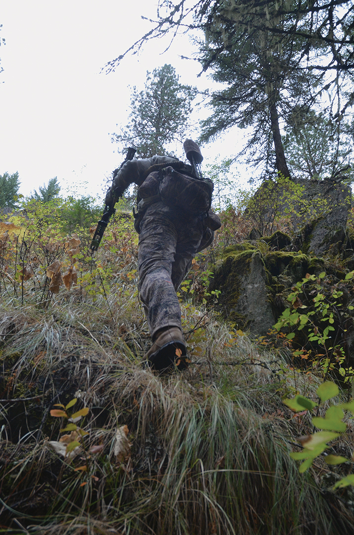 Hunting public-land elk means outdistancing the competition. Patrick’s go-to spot when things turn tough involves plunging into a nearly 3,000-foot-deep canyon, a spot more sane hunters avoid.